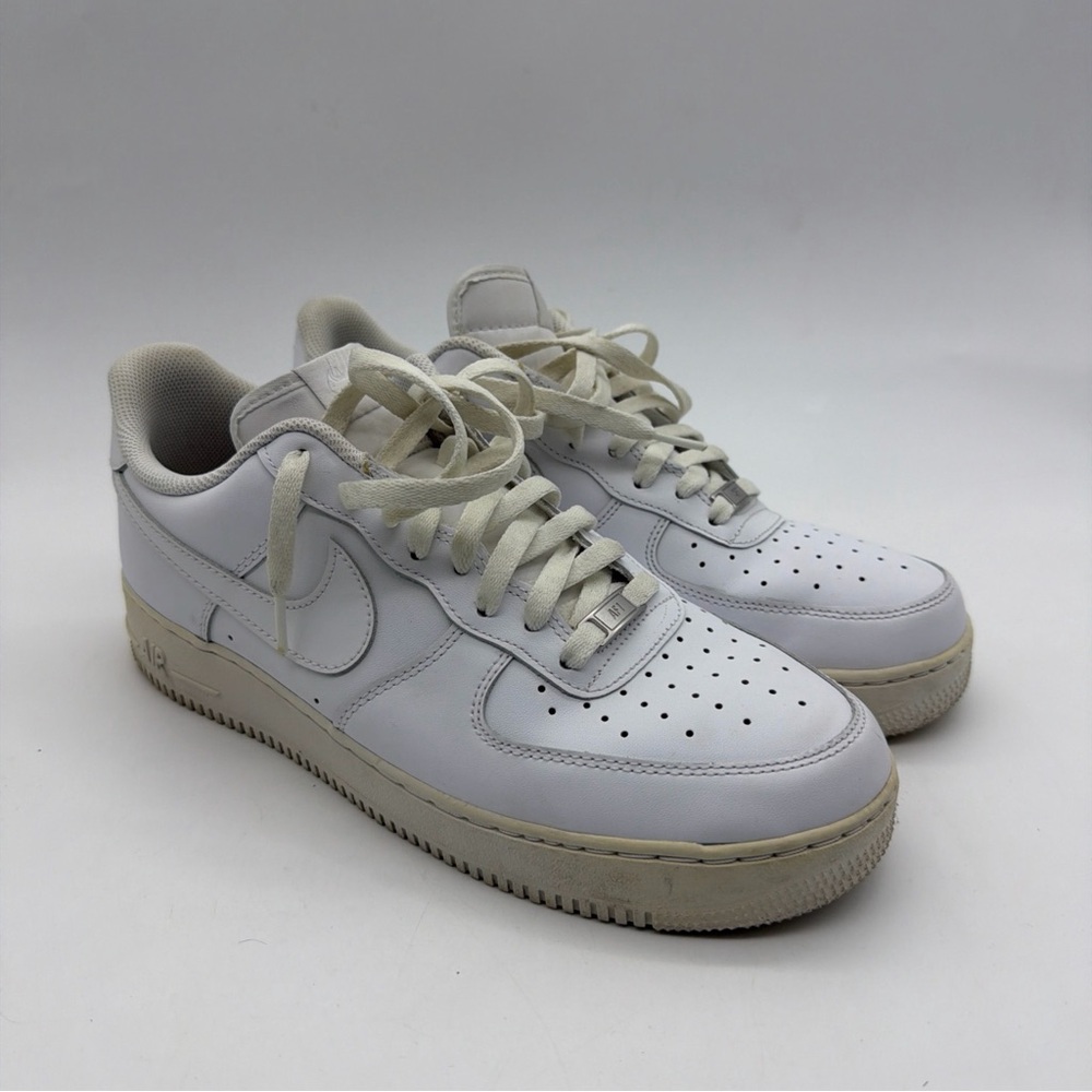 Nike Air Force 1 AF1 Low Triple White Sneakers Shoes 316122-111 Men Size 12 USED